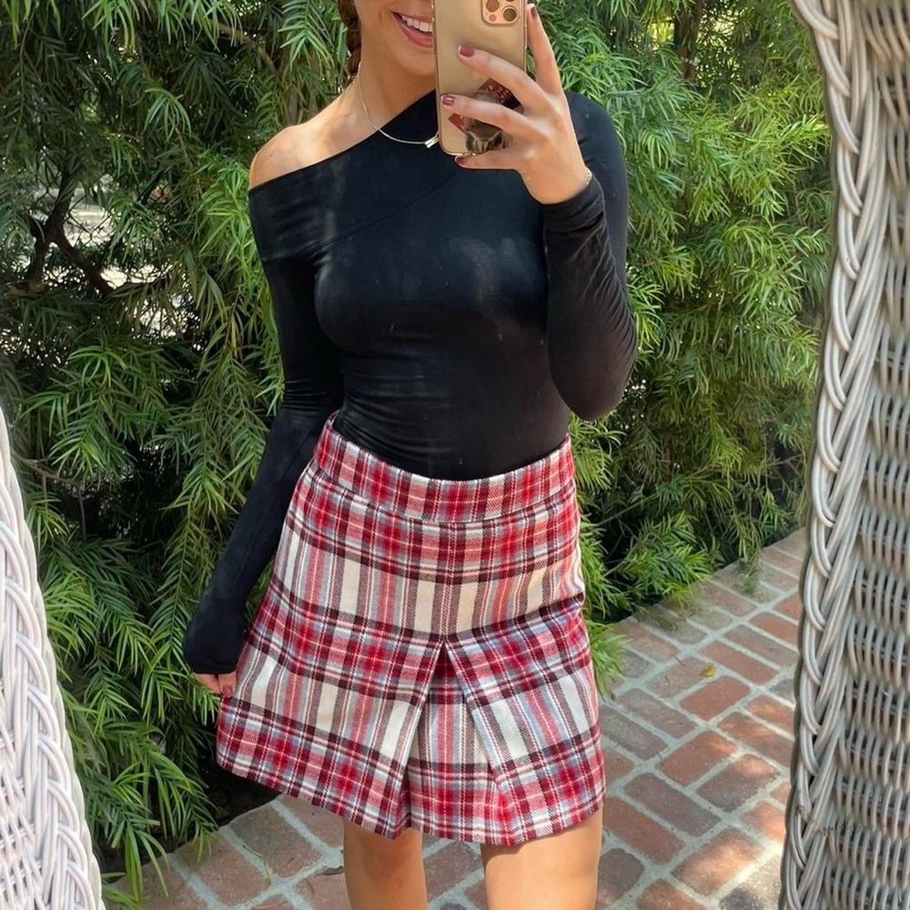 J.crew nello gori plaid skirt